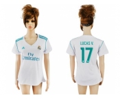 Women's Real Madrid #17 Lucas V. Home Soccer Club Jersey1