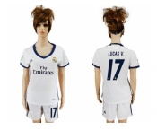 Women's Real Madrid #17 Lucas V. Home Soccer Club Jersey2
