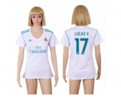 Women's Real Madrid #17 Lucas V. Home Soccer Club Jersey