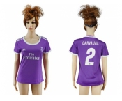 Women's Real Madrid #2 Carvajal Away Soccer Club Jersey2