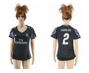 Women's Real Madrid #2 Carvajal Sec Away Soccer Club Jersey