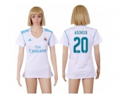 Women's Real Madrid #20 Asensio Home Soccer Club Jersey