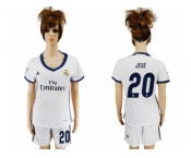 Women's Real Madrid #20 Jese Home Soccer Club Jersey