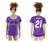 Women's Real Madrid #21 Morata Away Soccer Club Jersey2