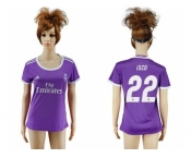 Women's Real Madrid #22 Isco Away Soccer Club Jersey2