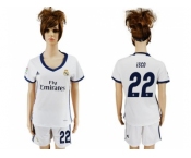Women's Real Madrid #22 Isco Home Soccer Club Jersey2