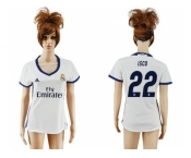 Women's Real Madrid #22 Isco Home Soccer Club Jersey3