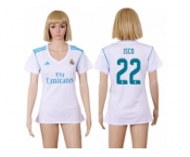 Women's Real Madrid #22 Isco Home Soccer Club Jersey