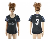 Women's Real Madrid #3 Pepe Sec Away Soccer Club Jersey
