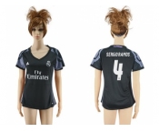 Women's Real Madrid #4 Sergio Ramos Sec Away Soccer Club Jersey