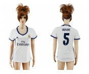 Women's Real Madrid #5 Varane Home Soccer Club Jersey2
