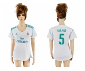 Women's Real Madrid #5 Varane Home Soccer Club Jersey