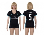 Women's Real Madrid #5 Zidane Away Soccer Club Jersey