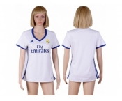 Women's Real Madrid Blank Home Soccer Club Jersey5