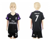 Real Madrid #7 Ronaldo Away Kid Soccer Club Jersey2
