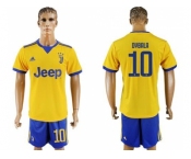 Juventus #10 Dybala Away Soccer Club Jersey