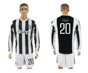 Juventus #20 Pjaca Home Long Sleeves Soccer Club Jersey