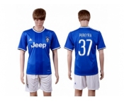 Juventus #37 Pereyra Away Soccer Club Jersey