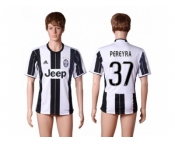 Juventus #37 Pereyra Home Soccer Club Jersey 2