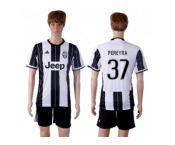 Juventus #37 Pereyra Home Soccer Club Jersey