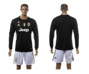 Juventus Blank Black Goalkeeper Long Sleeves Soccer Club Jersey 1