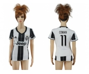 Women's Juventus #11 Coman Home Soccer Club Jersey