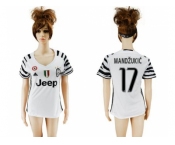 Women's Juventus #17 Mandzukic Sec Away Soccer Club Jersey