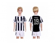 Juventus #19 Bonucci Home Kid Soccer Club Jersey