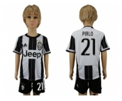 Juventus #21 Pirlo Home Away Kid Soccer Club Jersey
