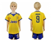 Juventus #9 Higuain Away Kid Soccer Club Jersey