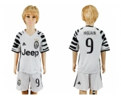 Juventus #9 Higuain Sec Away Kid Soccer Club Jersey