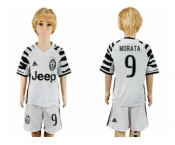 Juventus #9 Morata Sec Away Kid Soccer Club Jersey