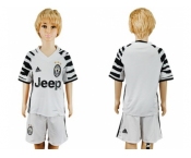 Juventus Blank Sec Away Kid Soccer Club Jersey