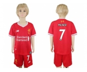 Liverpool #7 Milner Red Home Kid Soccer Club Jersey1