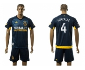 Los Angeles Galaxy #4 Gonzalez Away Soccer Club Jersey 2