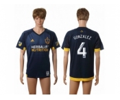 Los Angeles Galaxy #4 Gonzalez Away Soccer Club Jersey 3