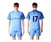 Manchester City #17 De Bruyne Home Soccer Club Jersey2