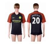 Manchester City #20 Mangala Away Soccer Club Jersey1