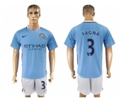 Manchester City #3 Sagna Home Soccer Club Jersey1