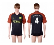 Manchester City #4 Kompany Away Soccer Club Jersey1