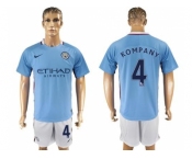 Manchester City #4 Kompany Home Soccer Club Jersey1