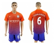 Manchester City #6 Fernando Sec Away Soccer Club Jersey