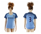 Women's Manchester City #3 Sagna Home Soccer Club Jersey