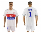 Lyon #1 Lopes Home Soccer Club Jersey
