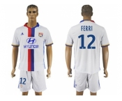 Lyon #12 FERRI Home Soccer Club Jersey