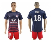 Lyon #18 Fekir Away Soccer Club Jersey