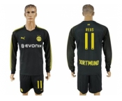 Dortmund #11 Reus Away Long Sleeves Soccer Club Jersey