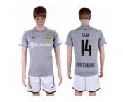 Dortmund #14 Isak Grey Soccer Club Jersey