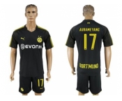 Dortmund #17 Aubameyang Away Soccer Club Jerseys