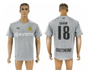 Dortmund #18 Sahin Grey Soccer Club Jersey